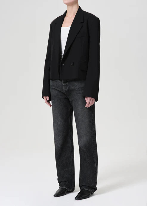 AGOLDE Callie Cropped Blazer, cropped blazer, blazer, black blazer, women's clothing