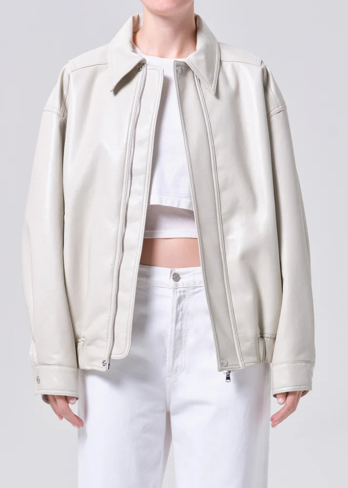 AGOLDE Aston Bomber, jacket, leather jacket, bomber jacket, outerwear, women's clothing