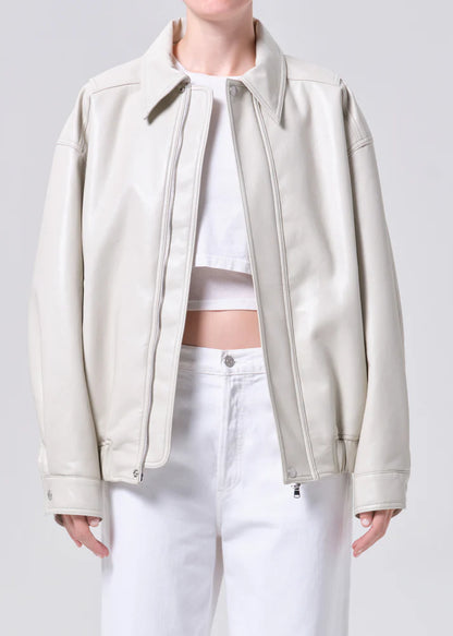 AGOLDE Aston Bomber, jacket, leather jacket, bomber jacket, outerwear, women's clothing