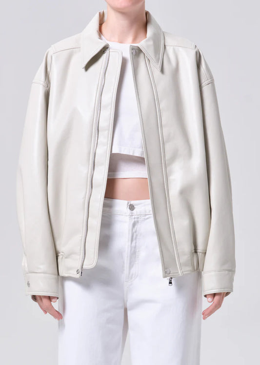 AGOLDE Aston Bomber, jacket, leather jacket, bomber jacket, outerwear, women's clothing