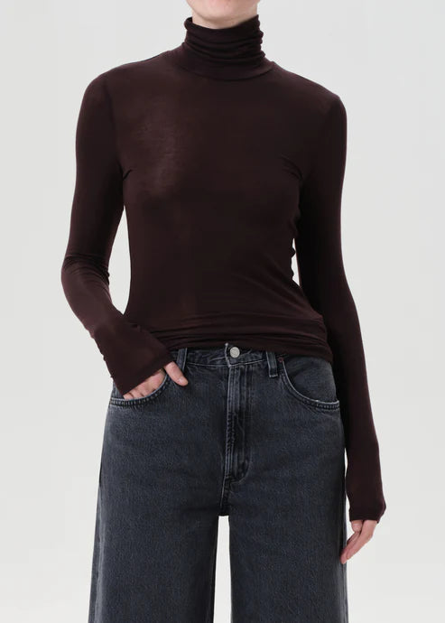 AGOLDE Pascale Turtleneck, turtleneck, top, long sleeved shirt, women's clothing