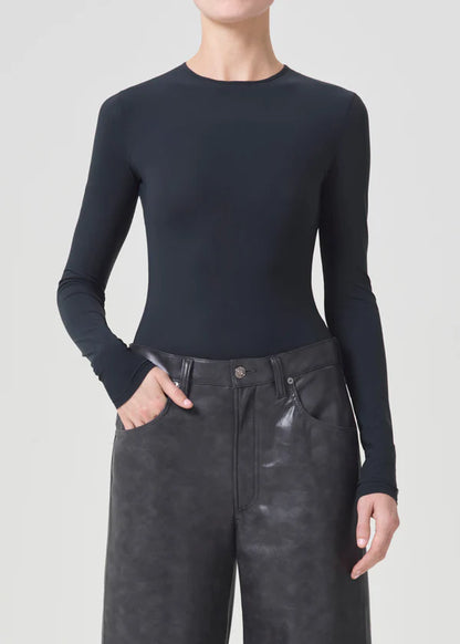 AGOLDE Aura Long Sleeve Bodysuit, bodysuit, body suit, long sleeved top, women's clothing