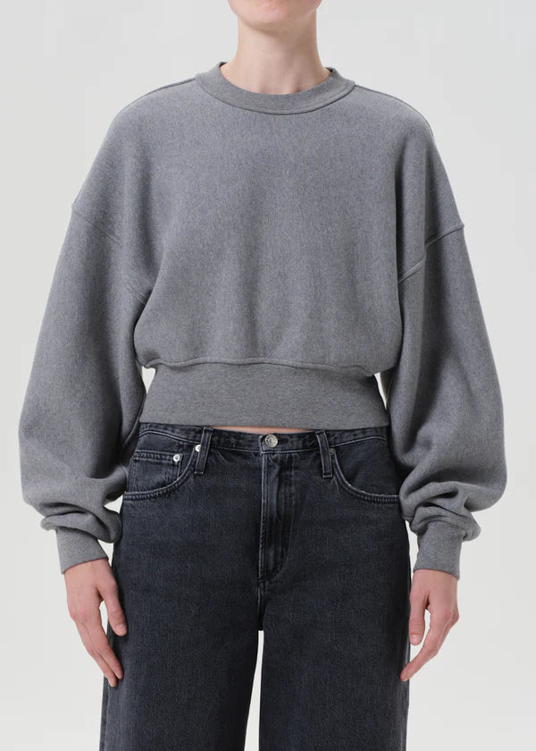 AGOLDE Kit Sweatshirt, crewneck sweatshirt, sweatshirt, cropped sweatshirt, women's clothing