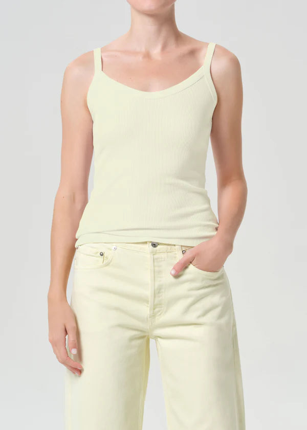 AGOLDE Jordan Tank, v-neck cotton tank top, tank, women's clothing