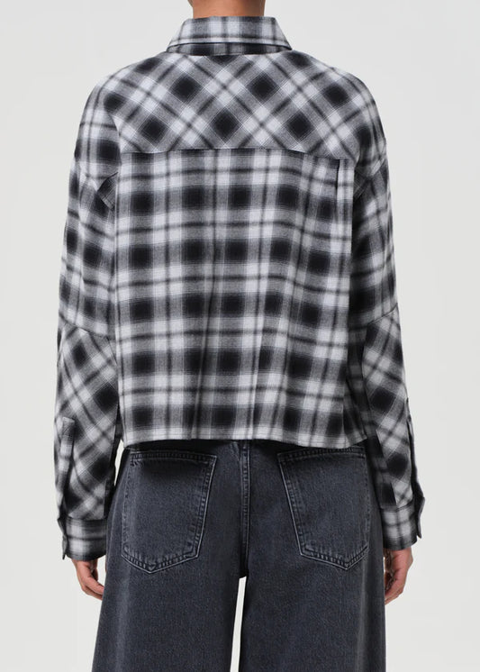AGOLDE Comer Shirt is a relaxed button-down cut in a soft, lightweight cotton twill, women's clothing