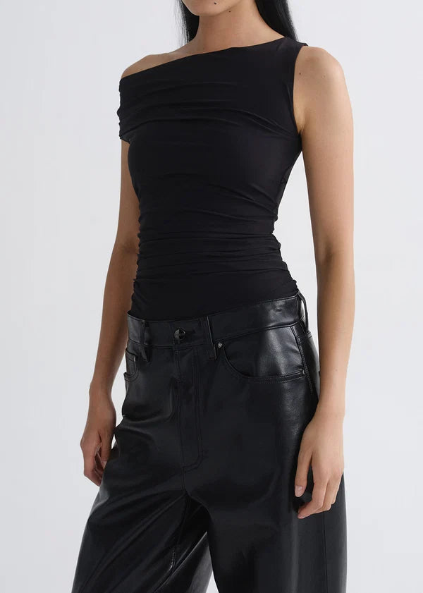 AGOLDE Carlin Top, off-the-shoulder ruched tank top, sleeveless top, fitted top, women's clothing