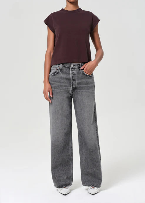 AGOLDE Low Slung Baggy in Spirit, jeans, denim, denim jeans, baggy jeans, clean denim, women's clothing