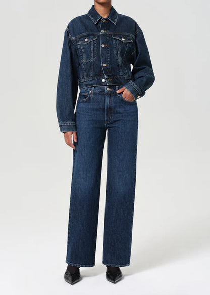 AGOLDE Harper Jean in Echo, mid rise jeans, straight leg denim, denim jeans, jeans, women's clothing