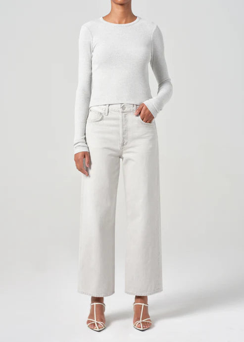 AGOLDE Ren in Colina, high rise denim, cropped jeans, wide leg denim, clean denim, women's clothing