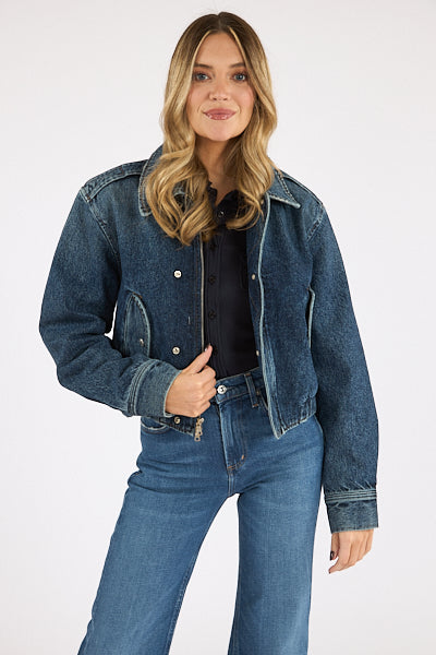 AGOLDE Shane Jacket, denim bomber jacket, jean jacket, denim, women's clothing