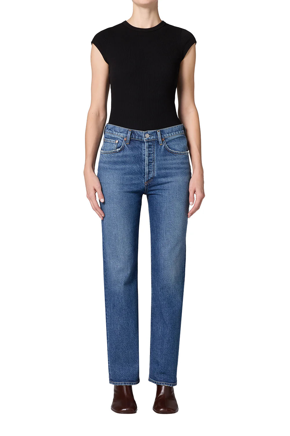AGOLDE Lana Jean, jeans, denim, relaxed straight denim jean, women's clothing