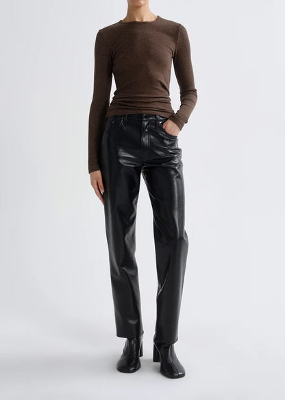 AGOLDE Lana in Recycled Leather pants, leather like pants, leather jeans, pants, women's clothing