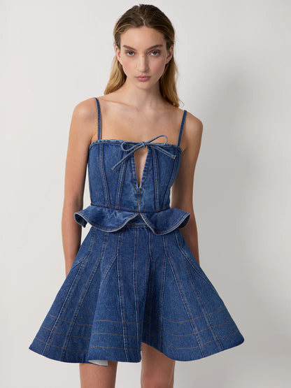 AKNVAS Carmi Denim Top, Bustier top, fun top, denim top, women's clothing