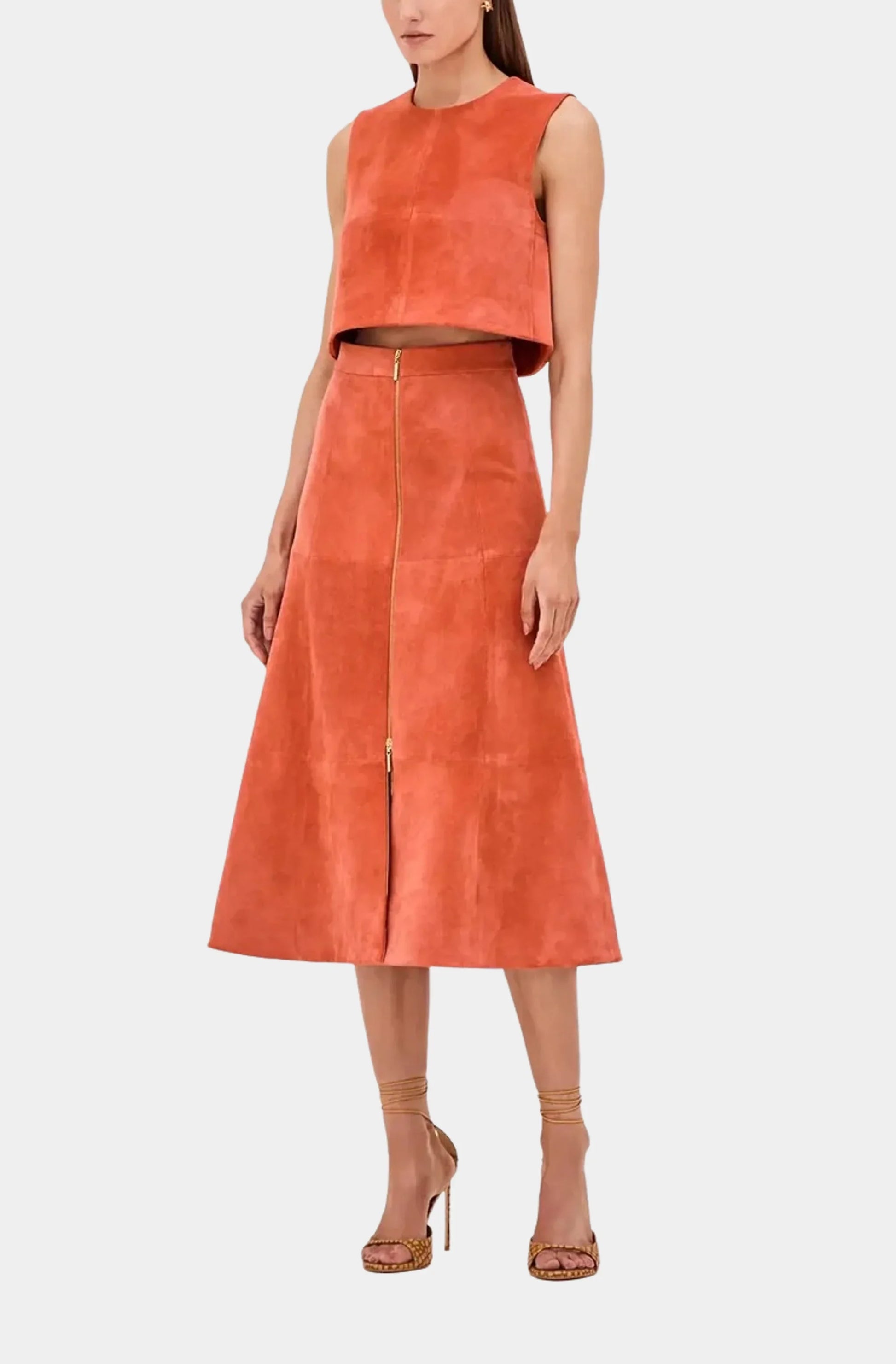 ALEXIS Marni Top, cropped top, suede top, matching set, women's clothing, Bently Skirt, suede skirt