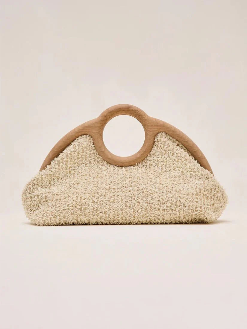 ALEXIS Sloane Raffia Frame Clutch, clutch, handbag, purse, accessories