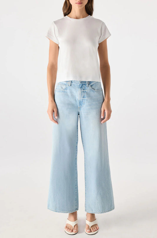 AMO Frida Crop in Whim, high rise denim, wide leg jeans, cropped denim, women's clothing