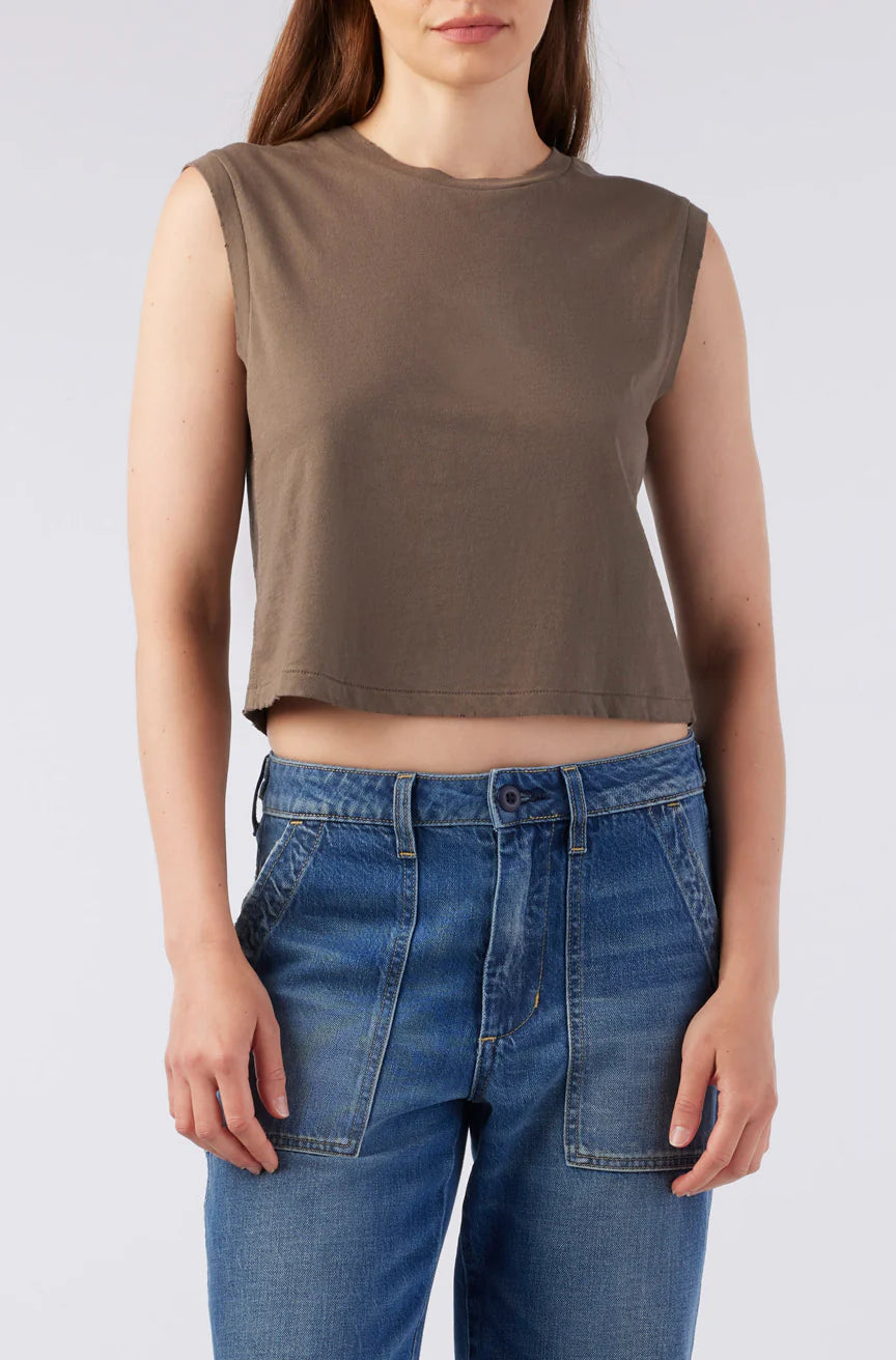 AMO Sleeveless Babe Tee, cropped, sleeveless tee, tank, women's clothing