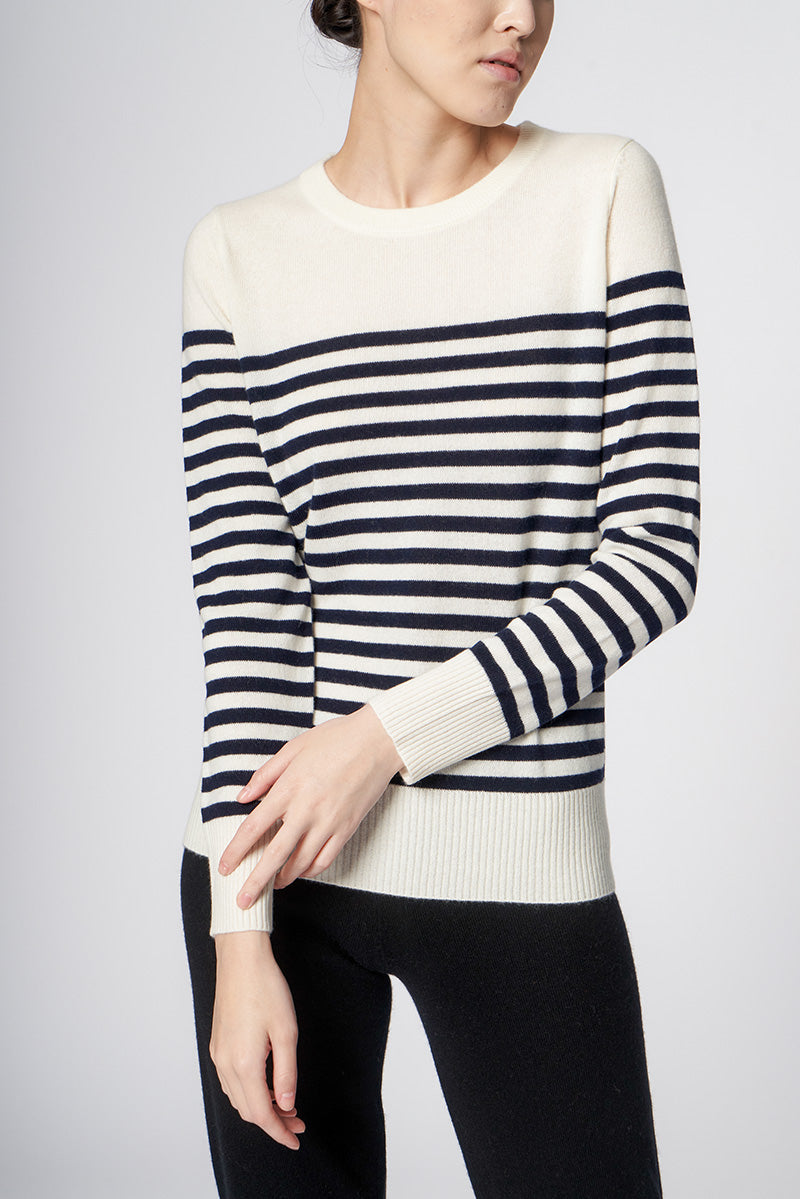 madeleine thompson Ayer Top, long sleeve top, light weight sweater, sweater, striped sweater, women's clothing