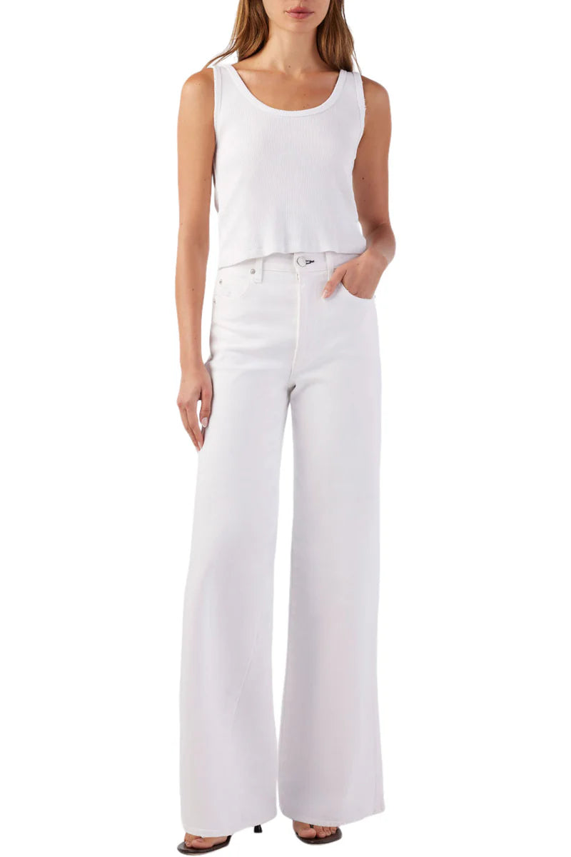 AMO Frida in Alabaster, white jeans, wide leg jeans, denim, denim jeans, women's clothing