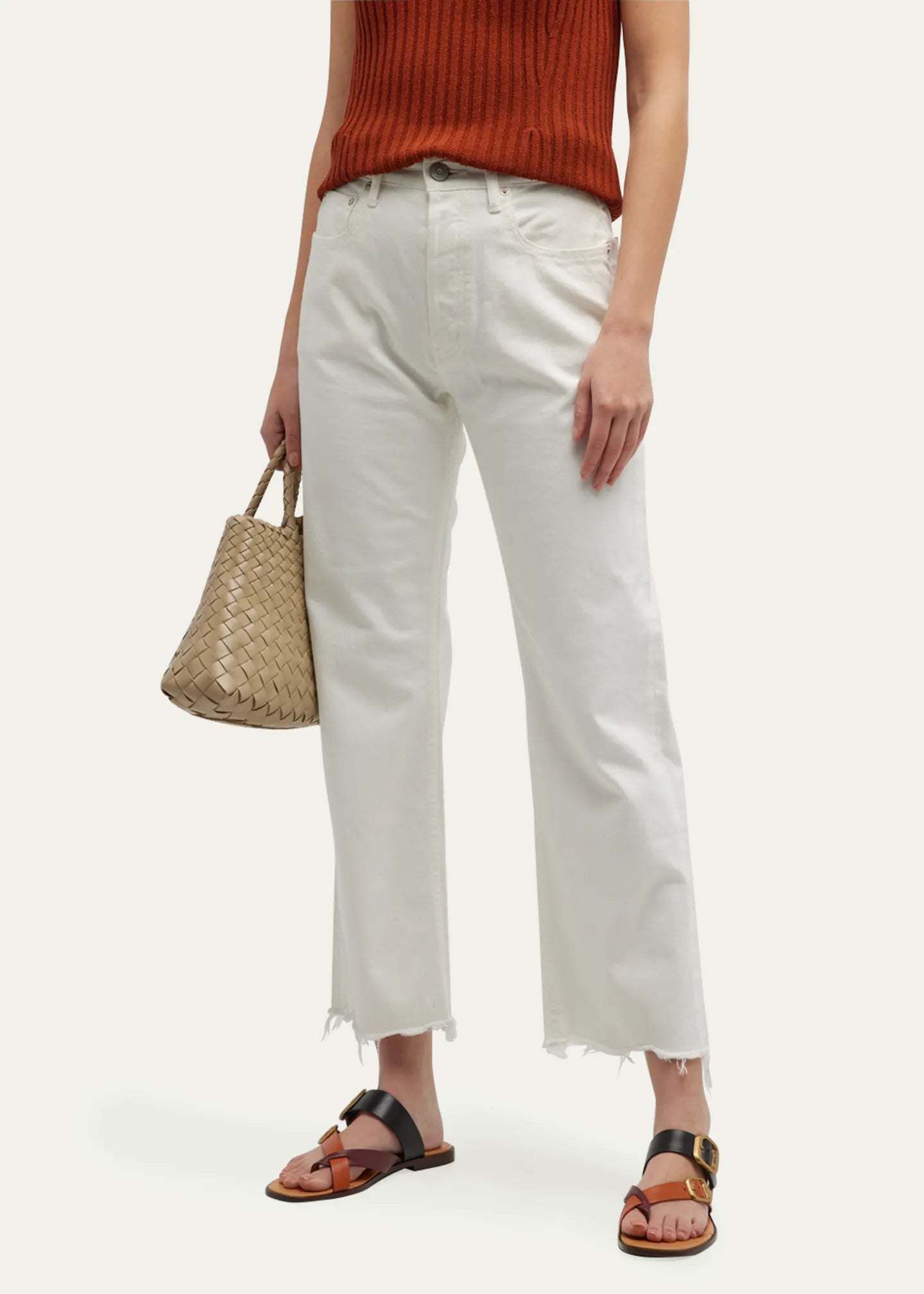Moussy Aurora Wide Straight Denim, white jeans, cropped jeans, white denim, women's clothing