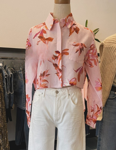 Rococo Sand Crop Floral Shirt