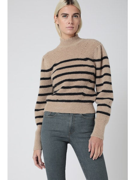 Berenice. Anitana High Neck Striped Jumper, sweater, striped sweater, high neck sweater, women's clothing