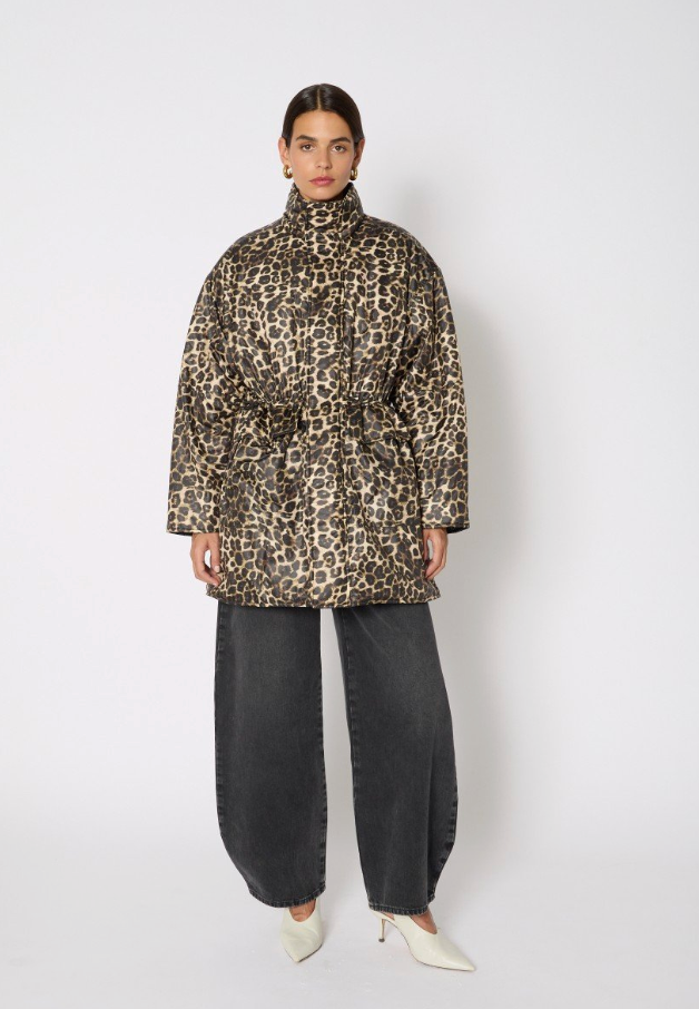 Berenice. Gvoleo Leopard Puffer, jacket, puffer jacket, puffer, leopard print jacket, women's outerwear