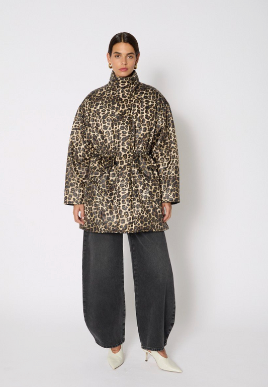 Berenice. Gvoleo Leopard Puffer, jacket, puffer jacket, puffer, leopard print jacket, women's outerwear