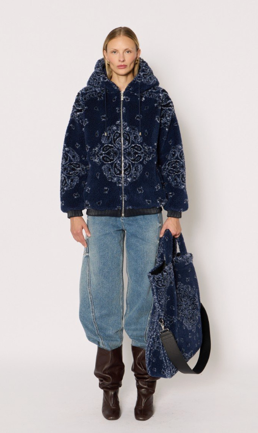 Berenice. Voly Jacket, faux fur coat, jacket, outerwear, bandana print, women's outerwerar