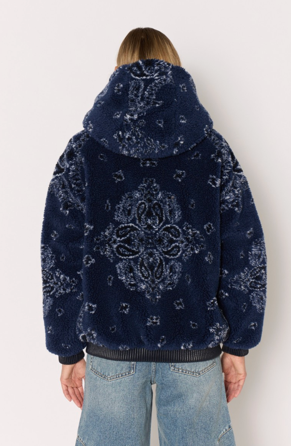 Berenice. Voly Jacket, faux fur coat, jacket, outerwear, bandana print, women's outerwerar