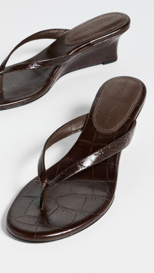Black Suede Studio Easy 50 Wedge Sandal, wedge sandal, sandals, shoes, women's shoes