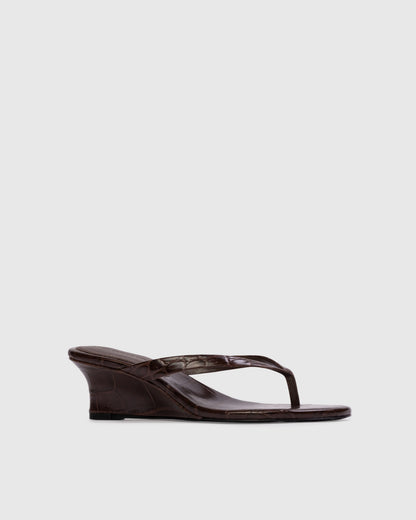 Black Suede Studio Easy 50 Wedge Sandal, wedge sandal, sandals, shoes, women's shoes