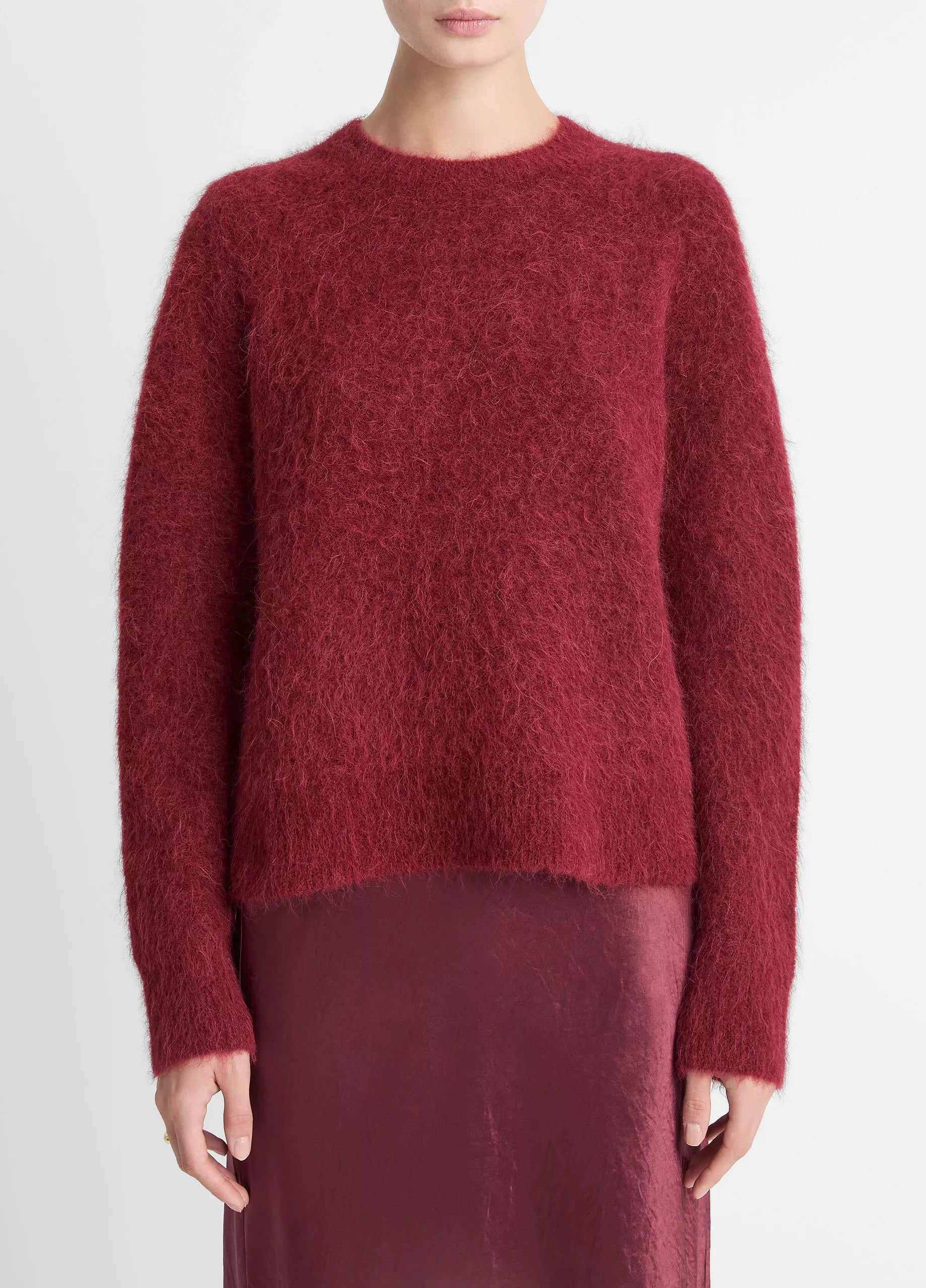 Vince Crew Brushed Sweater, sweater, alpaca blend sweater, oversized sweater, women's clothing
