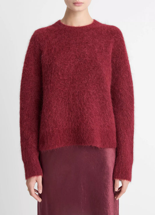 Vince Crew Brushed Sweater, sweater, alpaca blend sweater, oversized sweater, women's clothing