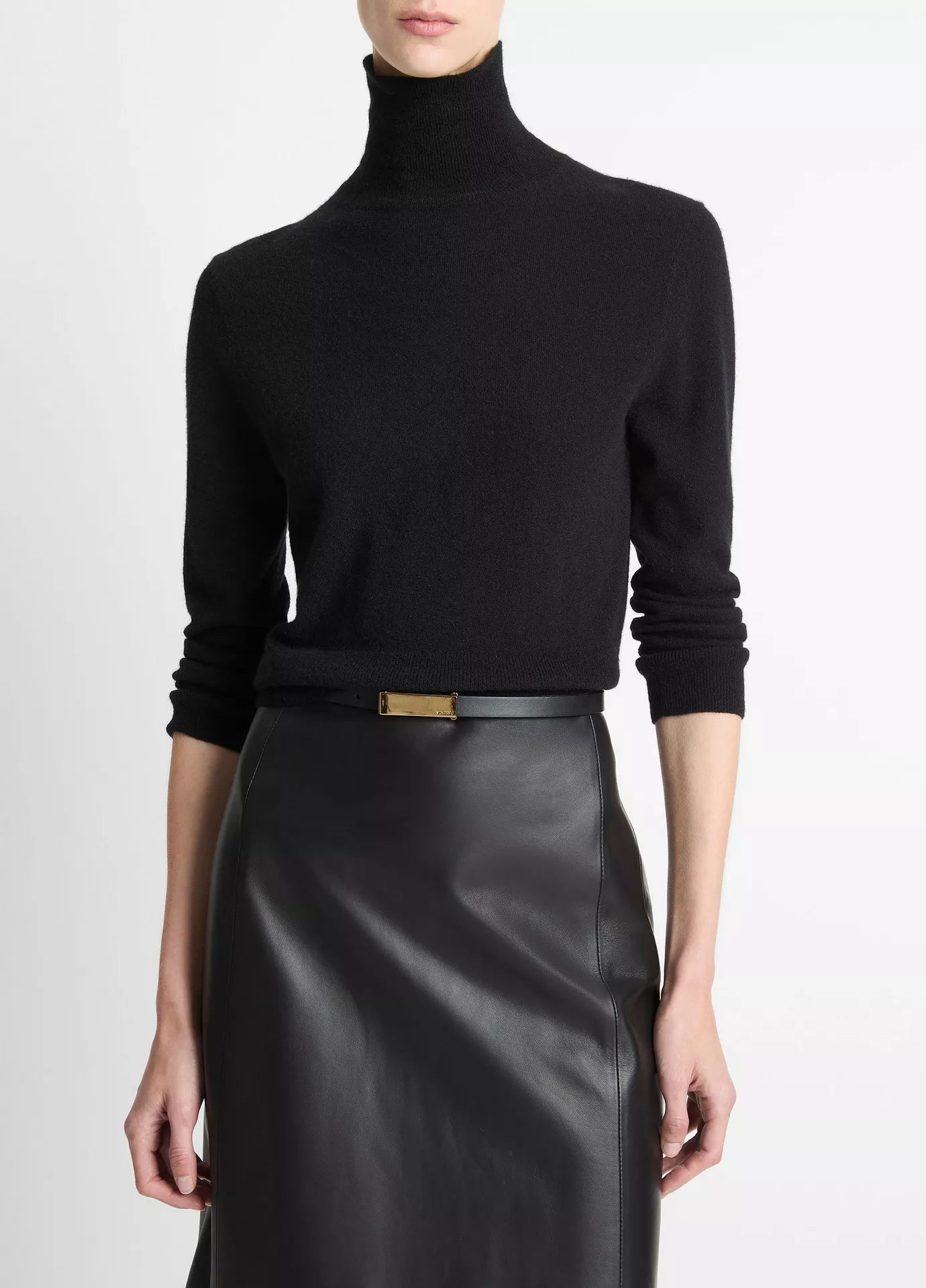 Vince 3/4 Sleeve Mock-Neck Sweater, mock-neck sweater, sweater, cashmere sweater, turtleneck sweater, women's clothing