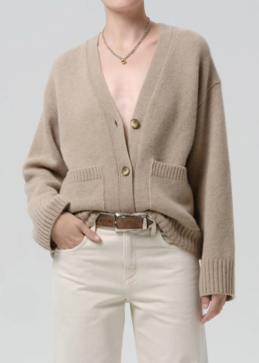 Citizens of Humanity Essential Slouchy Cardigan, cardigan sweater, wool-cashmere blend sweater, women's clothing