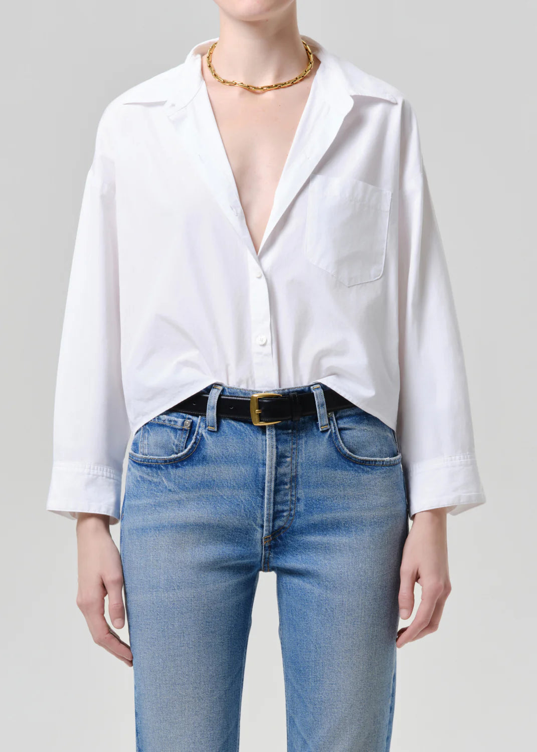 Citizens of Humanity Petit Ami Shirt, button down shirt, long sleeved button down white shirt, women's clothing