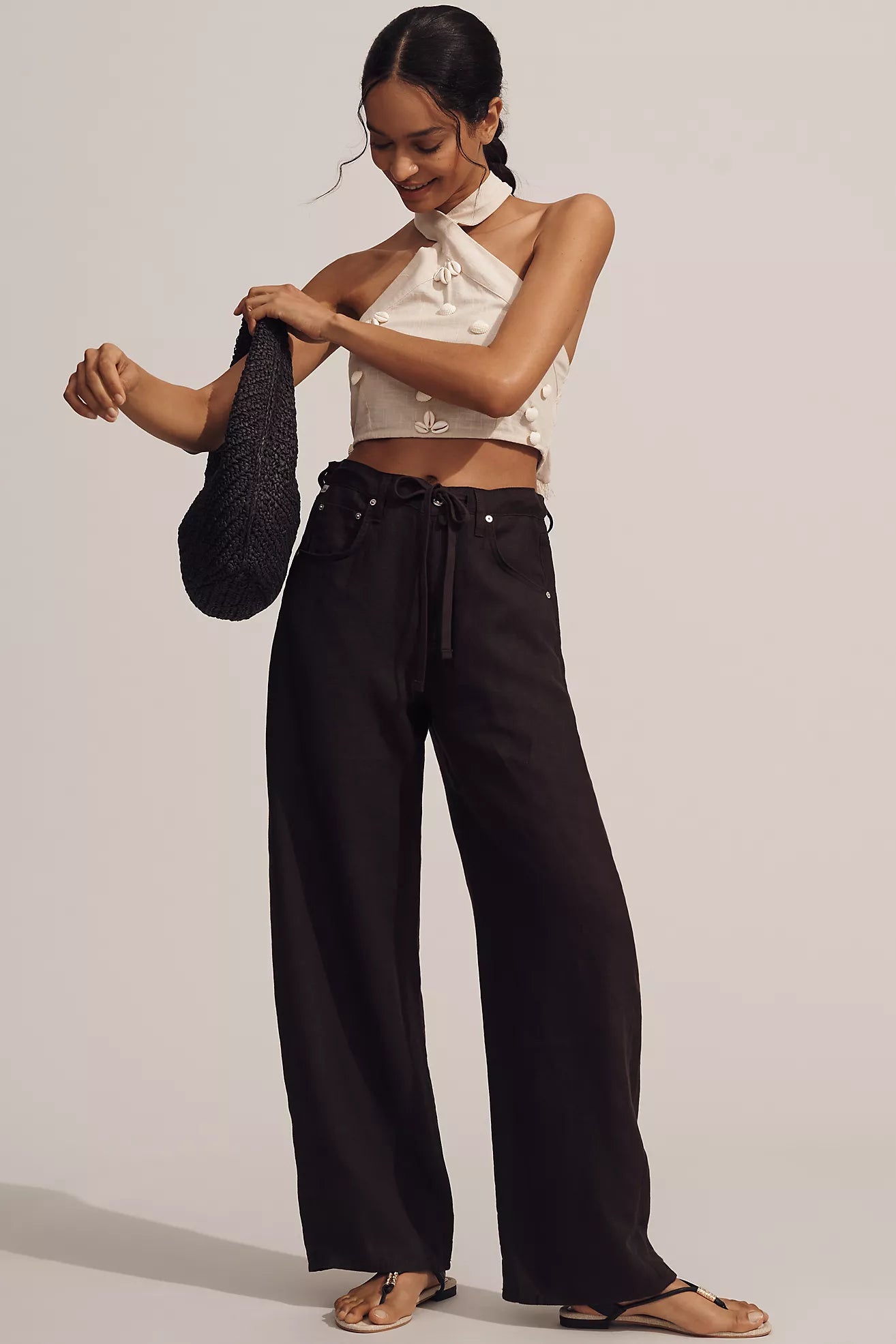 Citizens of Humanity Brynn Drawstring Trouser, trouser, linen pant, pants, women's clothing
