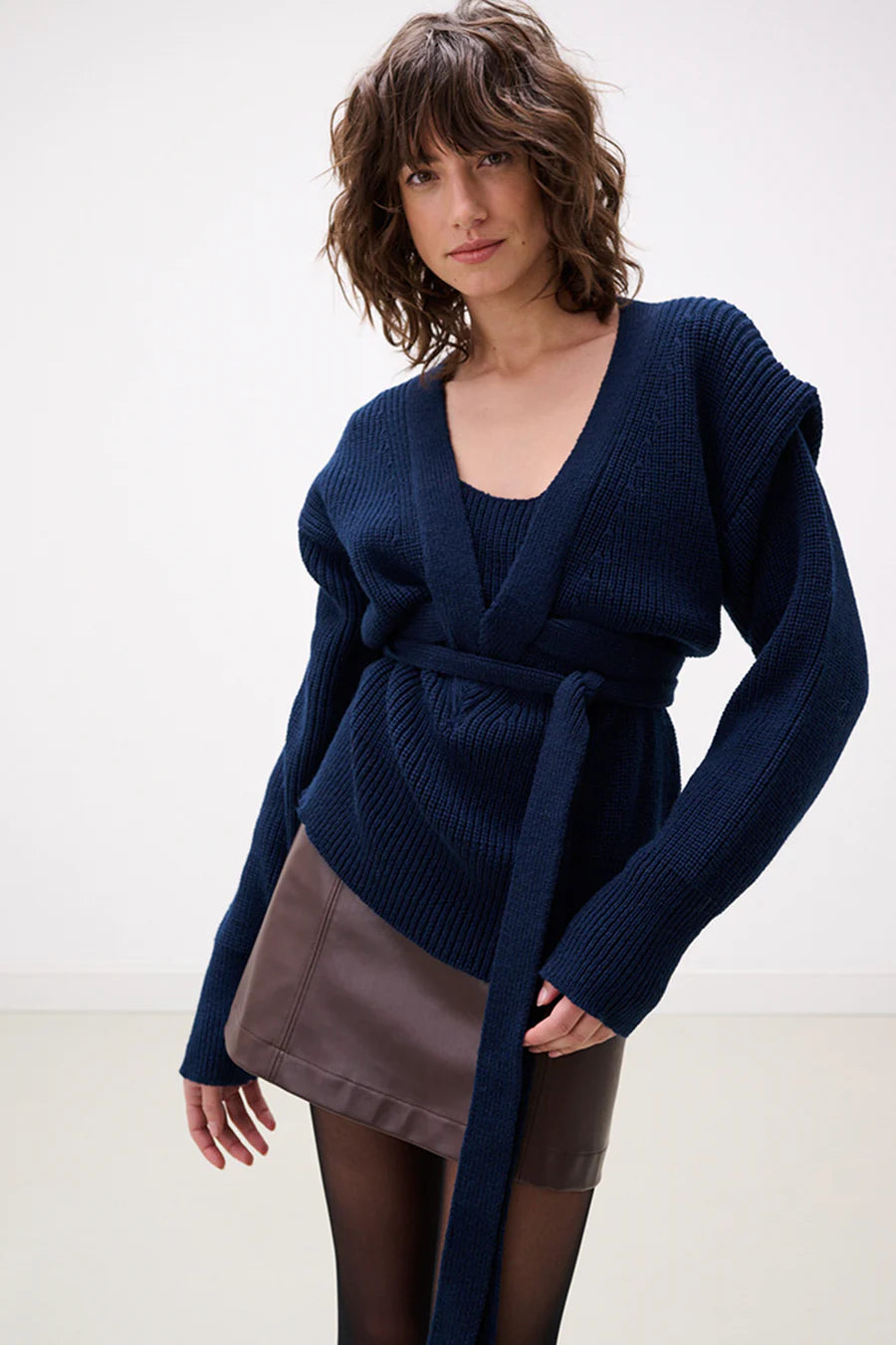 CHPTR-S Cloud Knit Sweater, v-neck sweater, wrap sweater, wool sweater, knit sweater, women's clothing