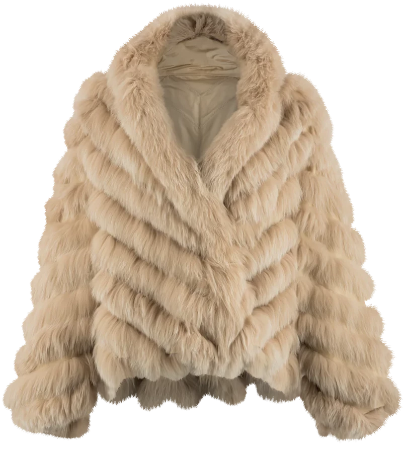 Diomi Design Silk/Fox Bomber, fur coat, fur bomber, coat, reversible coat, women's clothing