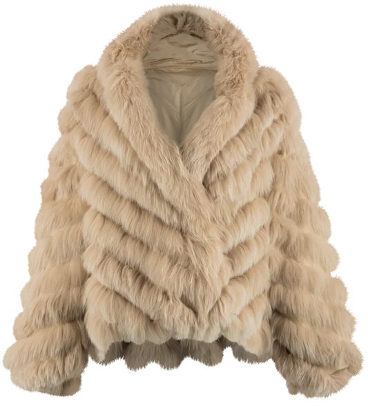 Diomi Design Silk/Fox Bomber, fur coat, fur bomber, coat, reversible coat, women's clothing