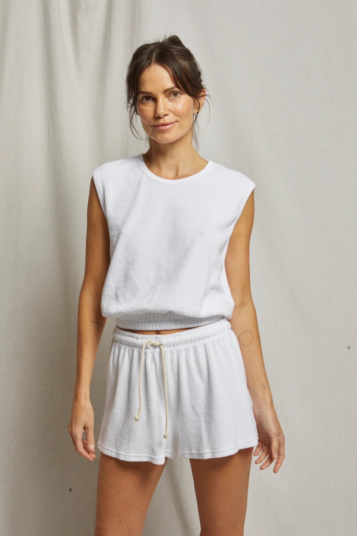 Perfect White Tee Ellie Loop Terry Banded Tank, tank, sweats, terry cloth tank, sleeveless top, women's clothing