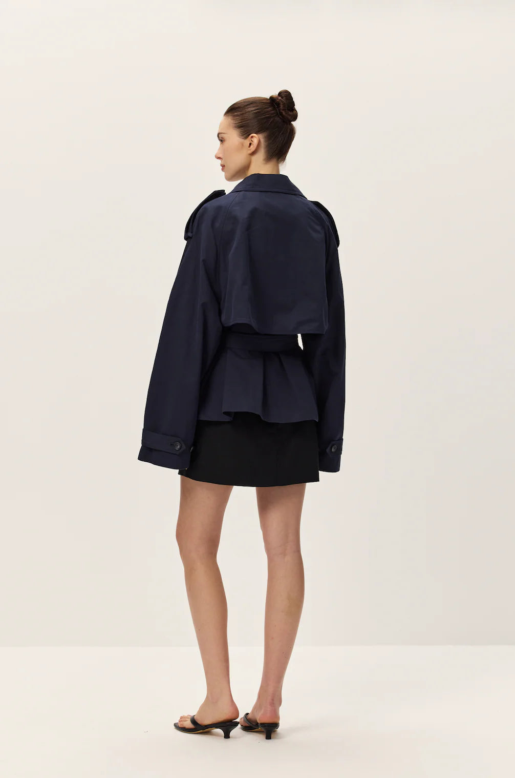 Elodie Eleanor Cropped Trench Coat, cropped coat, trench coat, women's clothing