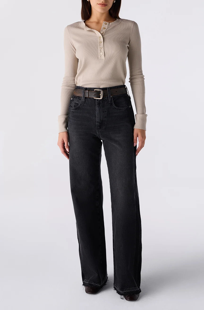 AMO Frida in Recall, high-rise, wide leg denim jeans, denim, women's clothing