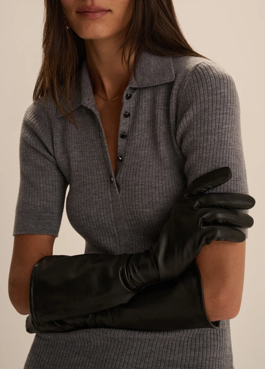 Favorite Daughter The Opera Gloves, Smooth genuine leather, chic over-the-wrist styling, women's gloves