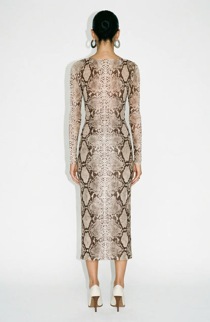 Ronny Kobo Azana Skirt, snake print skirt, long skirt, straight lined skirt, women's clothing, matching set