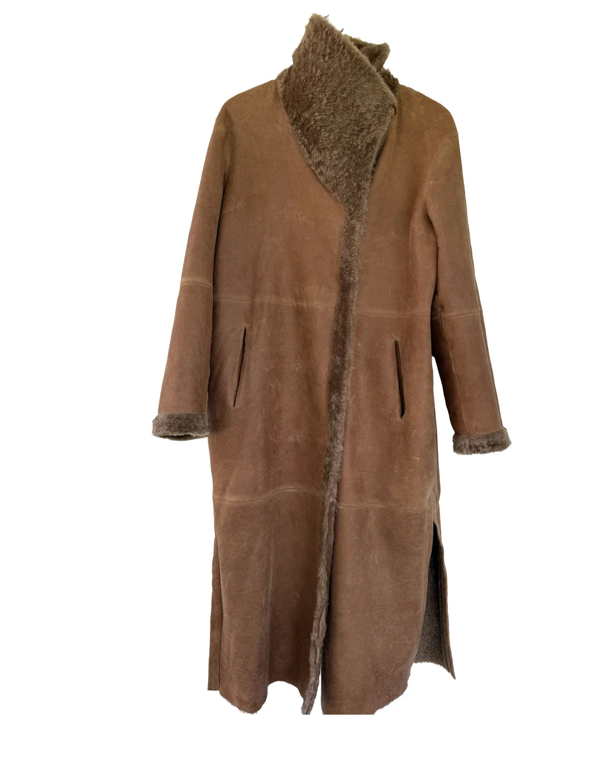 Grenn Pilot Wilco Coat, wide lapel coat,  merino canga shearling coat, Reversible coat, women's outerwear