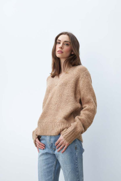 Line Helena Sweater, v-neck sweater, sweater, cozy sweater, women's clothing
