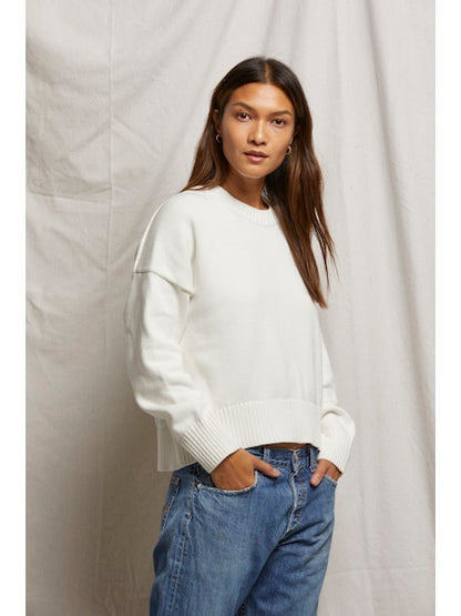 Perfect White Tee Janet cotton crewneck sweater, crewneck, sweater, cotton sweater, women's clothing