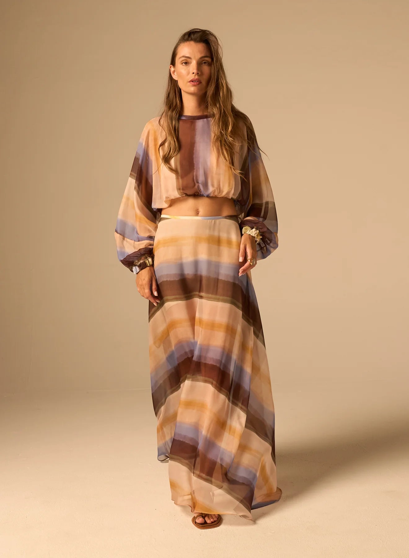JBQ Keira Skirt, skirt, matching set, sheer skirt with stripes, women's clothing